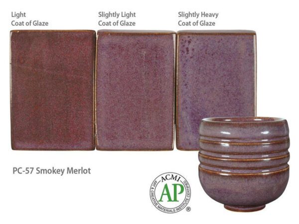 Amaco Potters Choice Midfire Brushable Glaze PC-57 Smokey Merlot 472ml