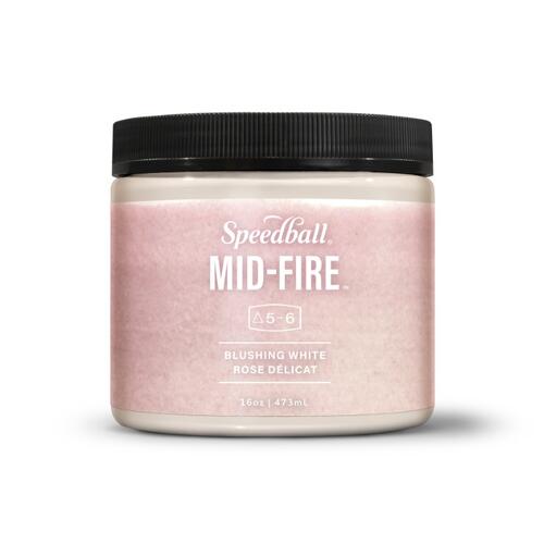 Speedball Midfire Brushable Glaze Blushing White 472ml
